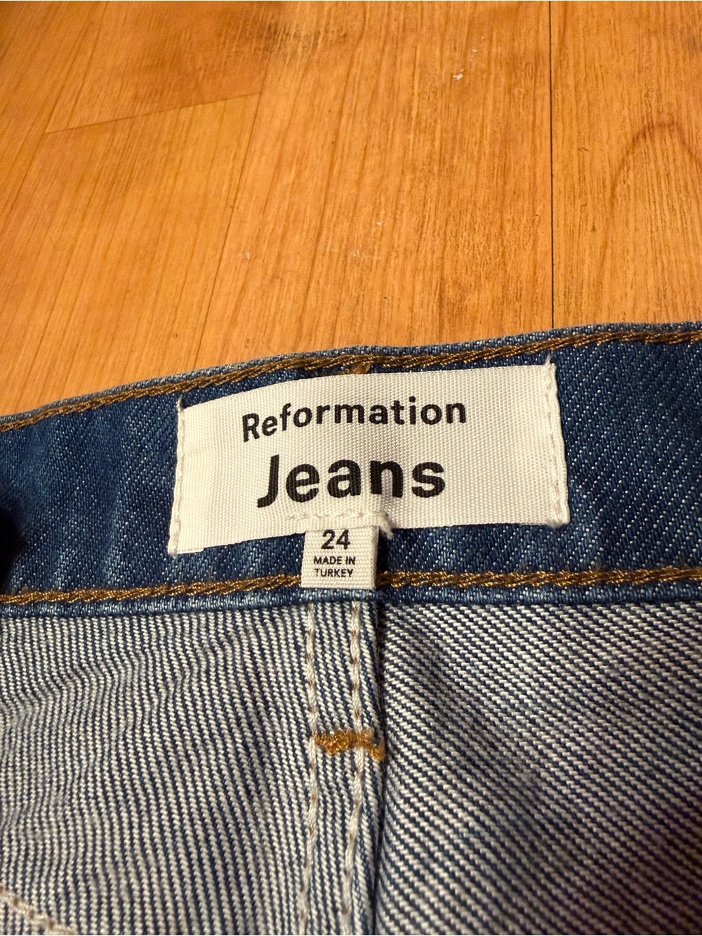 Reformation Cynthia high rise straight long jeans size 24 - Picture 4 of 10
